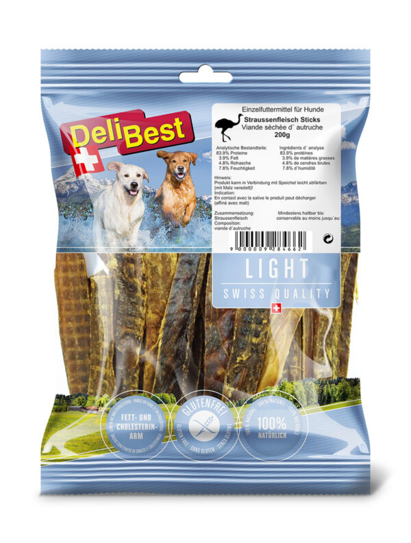 Delibest Light Strutsekjøtt 200gr