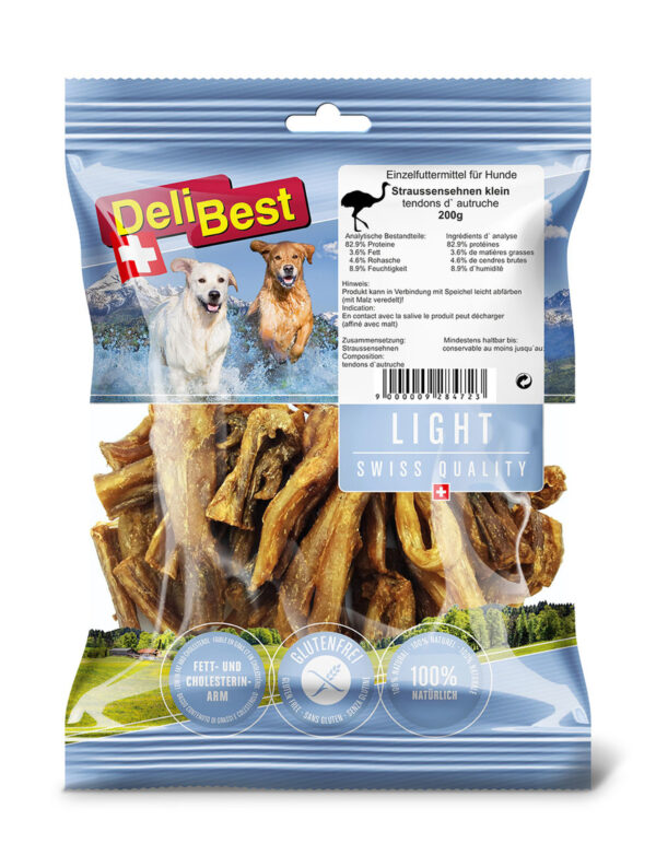 Delibest Light Strutsesener Små 200gr