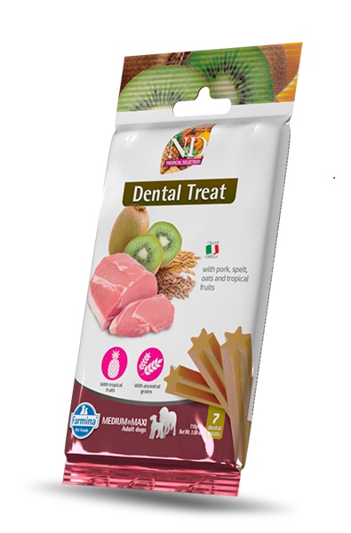 Farmina Dog Dental Treat Tropical Selection Pork Adult Medium & Maxi 100 Gr