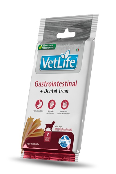 Farmina Dog Dental Treat Vet Life Gastrointestinal Adult Medium & Maxi 100 Gr