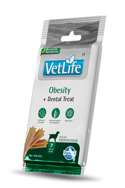 Farmina Dog Dental Treat Vet Life Obesity Adult Medium & Maxi 100 Gr