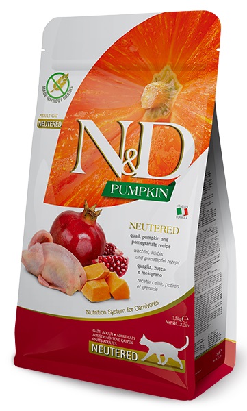 Farmina Cat Pumpkin Quail & Pomegranate Neutered Adult  1,5 Kg