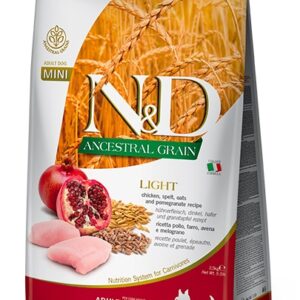Farmina Dog Ancestral Grain Light-Chicken Spelt Oats & Pomegranate Adult Mini 2,5 Kg