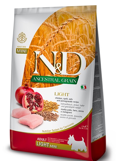Farmina Dog Ancestral Grain Light-Chicken Spelt Oats & Pomegranate Adult Mini 2,5 Kg
