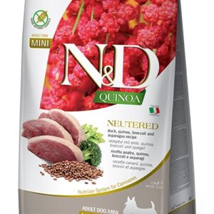 Farmina Dog Quinoa Duck Broccoli & Asparagus Neutered Adult Mini 2,5 Kg