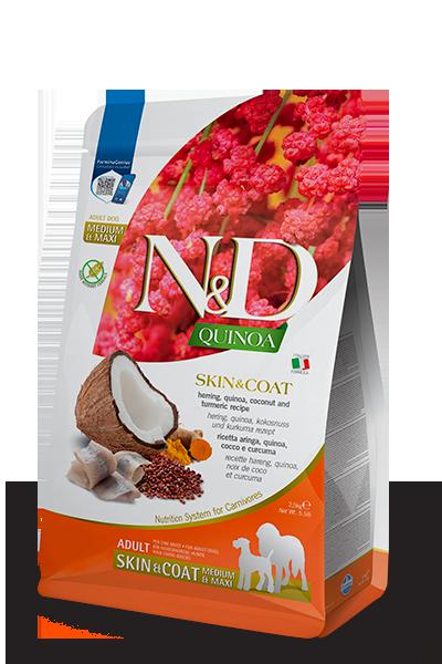Farmina Dog Quinoa Skin & Coat Herring & Coconut Adult Medium & Maxi 7Kg