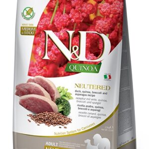 Farmina Dog Quinoa Duck Broccoli & Asparagus Neutered Adult Medium & Maxi 12 Kg