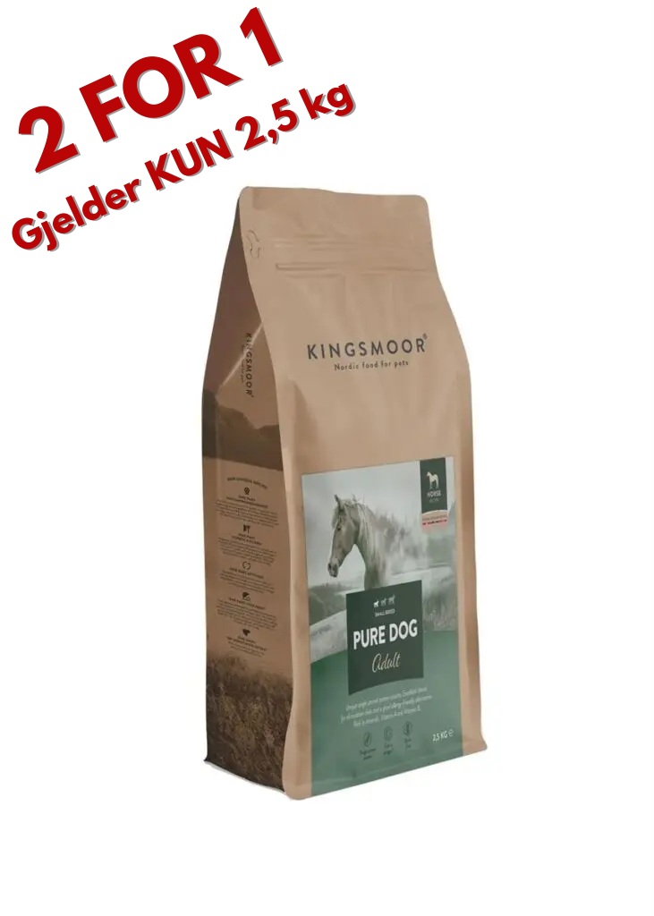 Kingsmoor Pure Horse Small Dog 2,5 Kg - Bilde 1