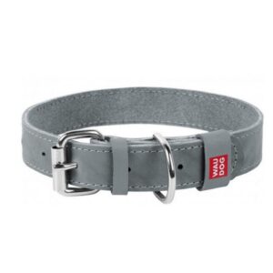 Collar Waudog Lærhalsbånd Grå