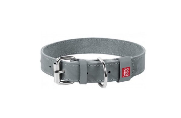Collar Waudog Lærhalsbånd Grå