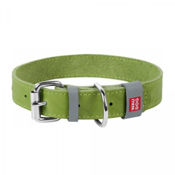 Collar Waudog Lærhalsbånd Grønn