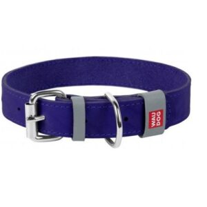 Collar Waudog Lærhalsbånd Lilla