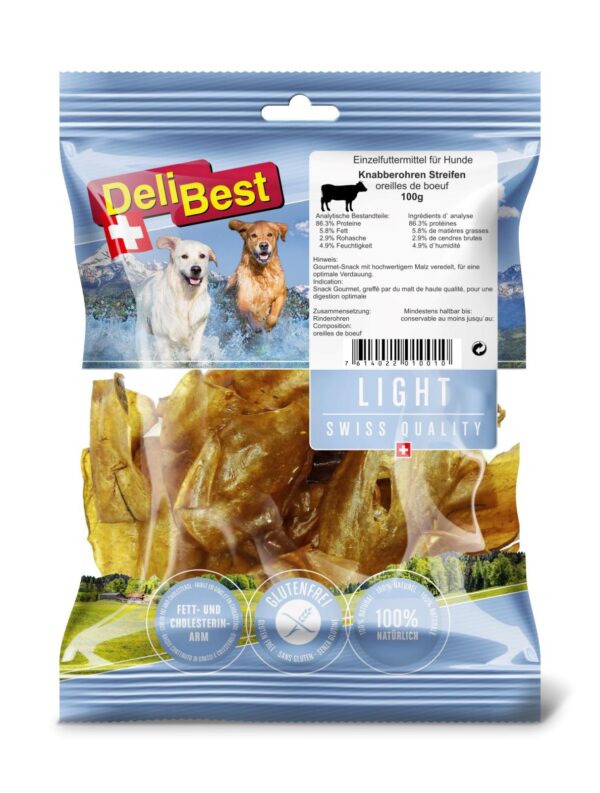 Delibest Light Okseører Gourmet Strimlet 100gr