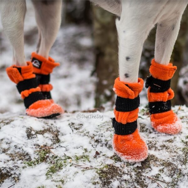 Finnero Halla Fleecesokk 4Pk Orange