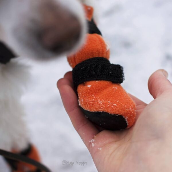 Finnero Halla Fleecesokk 4Pk Orange