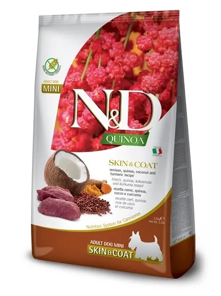 Farmina N&D Dog Quinoa Skin & Coat, Venison & Coconut Adult Mini