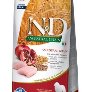 Farmina N&D Dog Ancestral Grain Chicken, Spelt, Oats & Pomegranate Adult Medium & Maxi