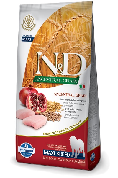 Farmina N&D Dog Ancestral Grain Chicken, Spelt, Oats & Pomegranate Adult Medium & Maxi